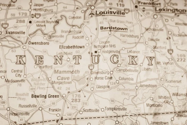 Kentucky State Usa Map Background — 스톡 사진