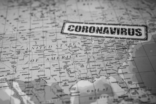 Eua Coronavírus Covid Perigo Contexto Dos Cuidados Saúde — Fotografia de Stock