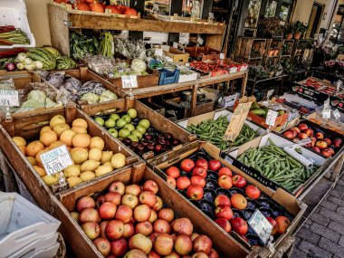 Kopenhag, Danimarka - 29 Temmuz 2019. Danimarka 'nın güzel deniz köyü.