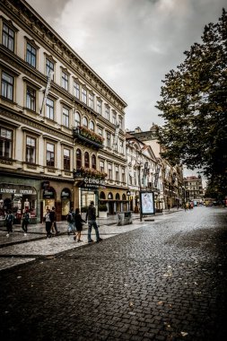 Prag, Çek Cumhuriyeti - 21 Eylül, Prag 'ın güzel sokakları ve mimarisi