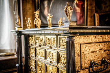 Kopenhag, Danimarka - 24 Temmuz - 24 Temmuz 2019 'da Danimarka' nın başkenti Kopenhag 'da Kral IV. Christian tarafından inşa edilen Rosenborg Kalesi