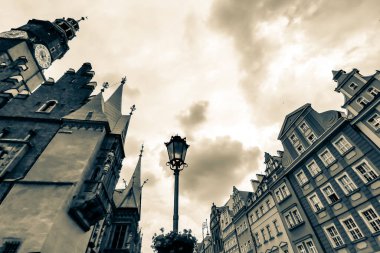 Antik Avrupa şehrinin sokakları ve meydanları