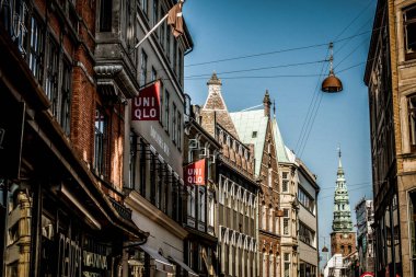 Kopenhag, Danimarka - 23 Temmuz 2019 Kopenhag Şehri, Danimarka, İskandinavya. Güzel bir yaz günü