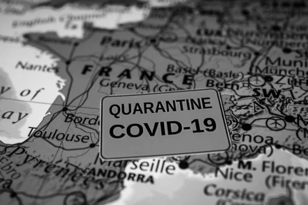 Frankrike Coronavirus Covid Karantän — Stockfoto