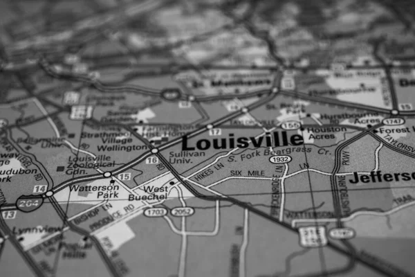 Loisville USA travel map background