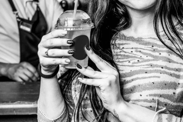 Mojito Haciendo Fondo Café — Foto de Stock