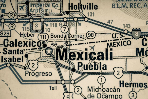 Mexicali Kartan Bakgrund — Stockfoto