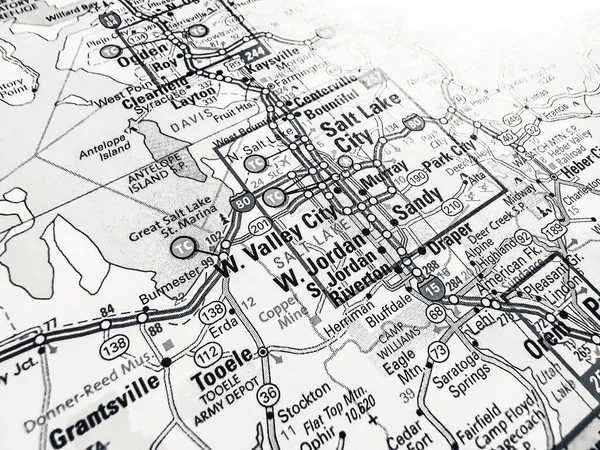 Salt Lake City Stany Zjednoczone Mapa Tła — Zdjęcie stockowe