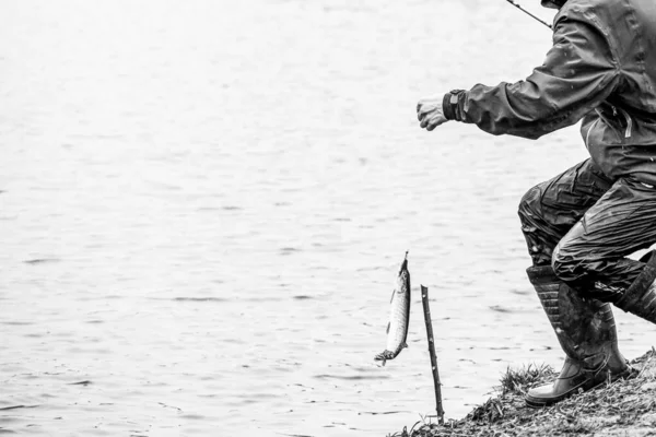 Pêche Brochet Sur Lac Loisirs Pêche — Photo