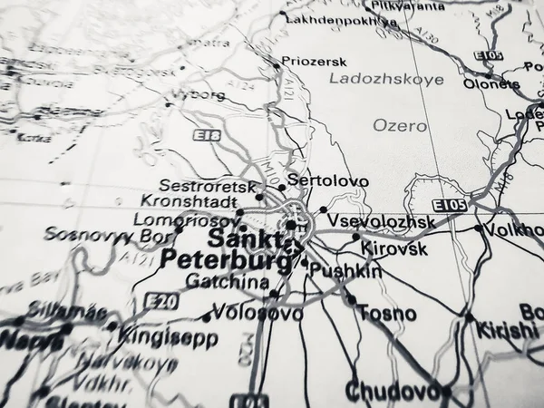 Sankt Peterburg Avrupa Nın Bir Yol Haritasında — Stok fotoğraf
