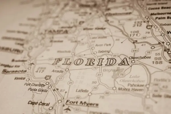 Florida Estado Mapa Fondo —  Fotos de Stock