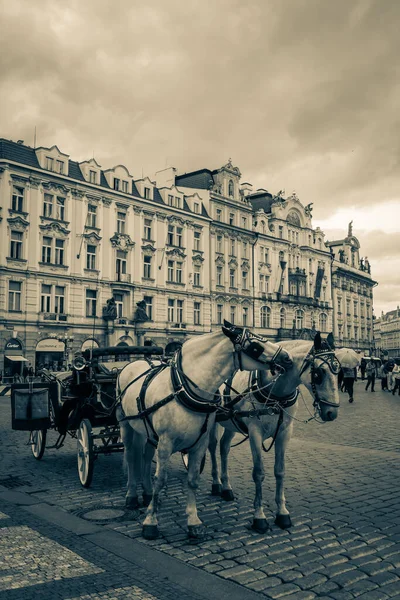 Piękne Ulice Architektura Jesiennej Pragi — Zdjęcie stockowe