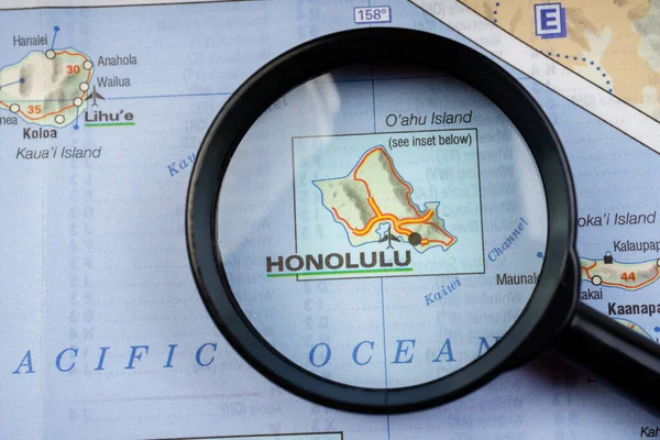 Honolulu Hawai Usa Kartenhintergrund — Stockfoto