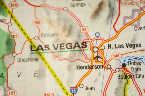 Las Vegas Fundo Mapa Dos Eua — Fotografia de Stock