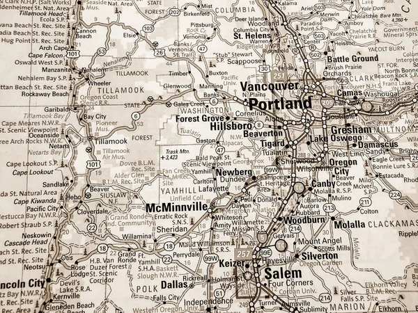 Portland USA map background