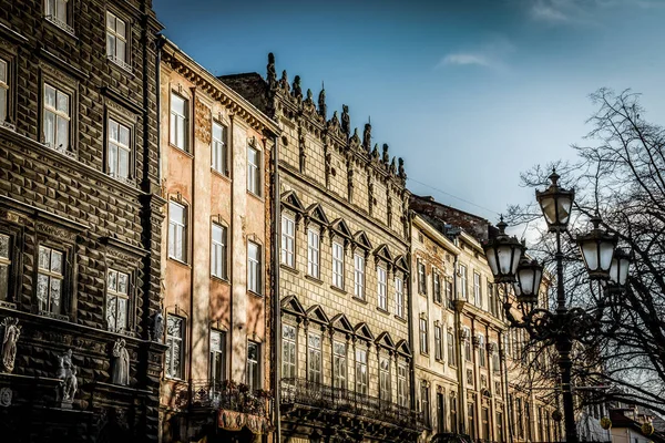 Lviv Ukraine Janvier 2019 Magnifique Hiver Lviv Architecture Rues — Photo