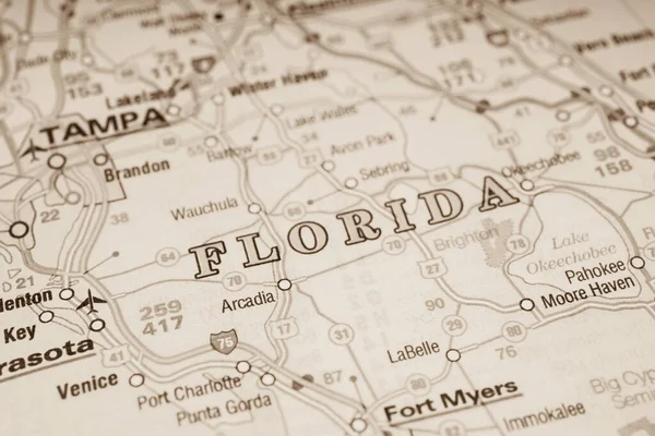 Florida Estado Mapa Fondo —  Fotos de Stock