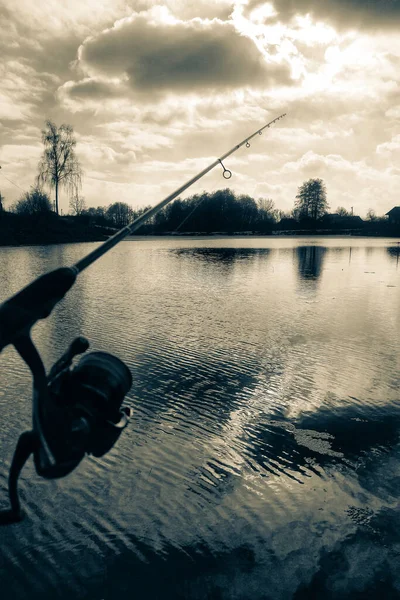 Pesca Lúcio Lago — Fotografia de Stock