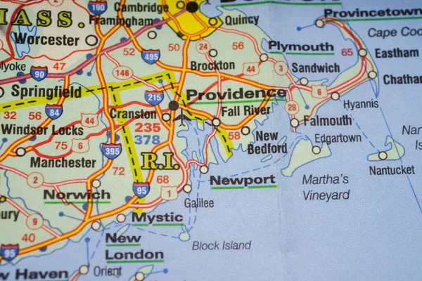 Providance Usa Map Background — 图库照片