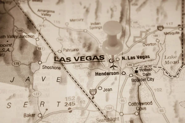 Las Vegas Fundo Mapa Dos Eua — Fotografia de Stock