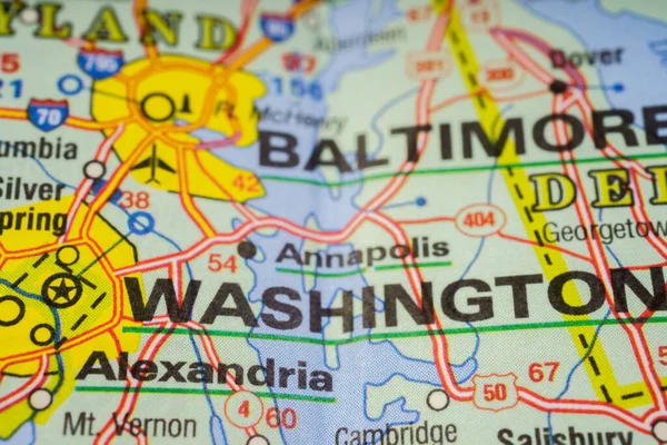 Washington Mapa —  Fotos de Stock