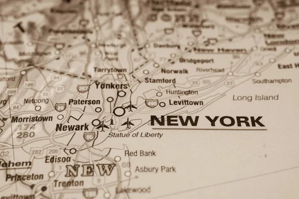 New York on the map