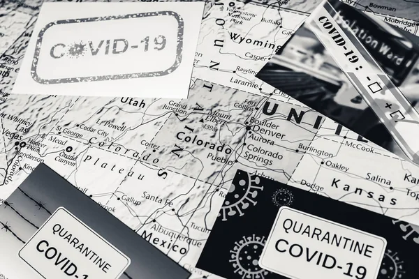 코로나 바이러스 Covid Quarantine Background — 스톡 사진