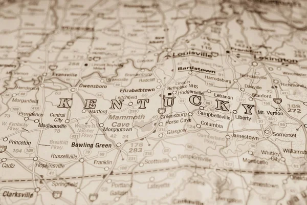 Stav Kentucky Pozadí Mapy — Stock fotografie