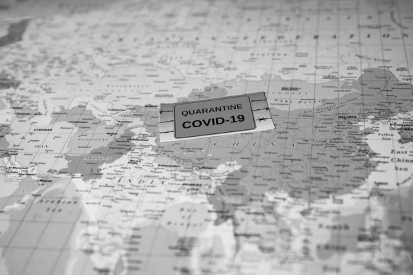 Asia Coronavirus Covid Carantine Background — стокове фото
