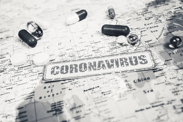 Coronavirus Ett Hot Från Kina Hälsoepidemi — Stockfoto