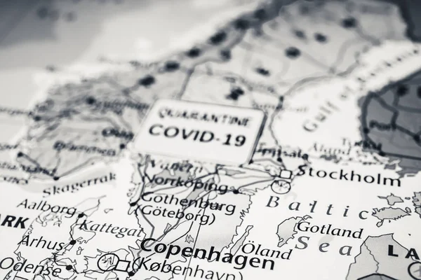 Suécia Coronavirus Covid Quarentena Fundo — Fotografia de Stock