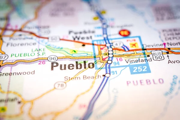Pueblo Usa Carte Arrière Plan Voyage — Photo