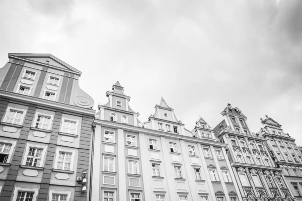 Praça Mercado Bonita Wroclaw Belas Casas Velhas — Fotografia de Stock