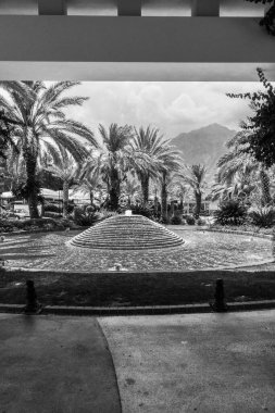 Güzel tatil beldesi. Yeşil ve çiçekler