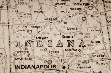 Indiana ABD harita arkaplanı