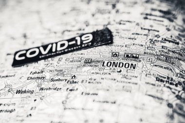 Londra Coronavirus Covid-19 Karantina arka planı