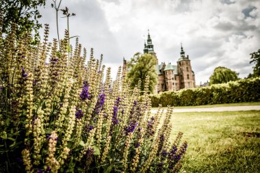 Kopenhag, Danimarka - 24 Temmuz 2019. Kopenhag 'daki Güzel Rosenborg Kalesi