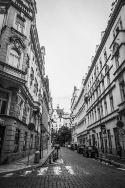 Güz Prag 'ın güzel sokakları ve mimarisi