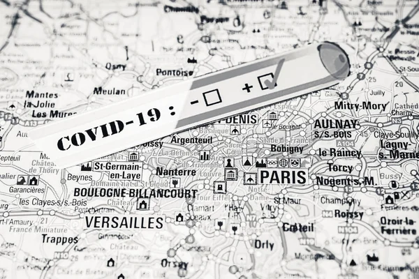 Paris Coronavirus Covid Quarantine Background — Stock Photo, Image