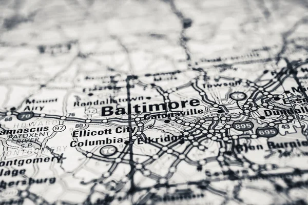 Baltimore Usa Térképen Háttér — Stock Fotó