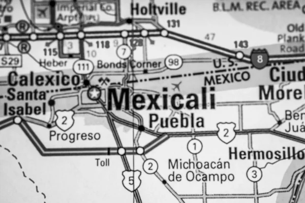 Mexicali Map Background — Stock Photo, Image