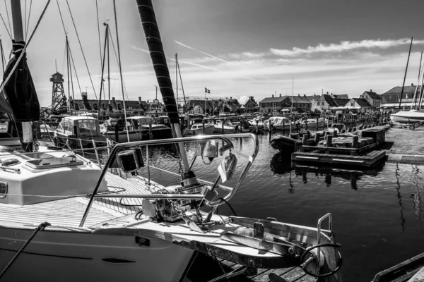 Vacker Dansk Hamn Med Båtar — Stockfoto