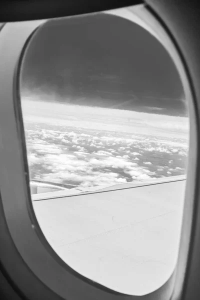 Podróżowanie Samolotem Tło Podróży — Zdjęcie stockowe