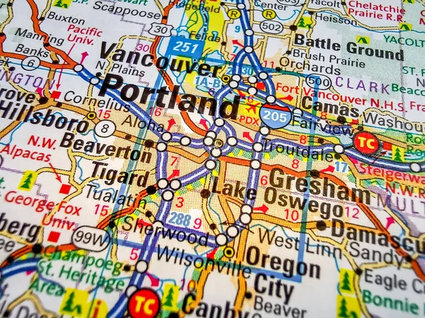 Portland Eua Mapa Fundo — Fotografia de Stock