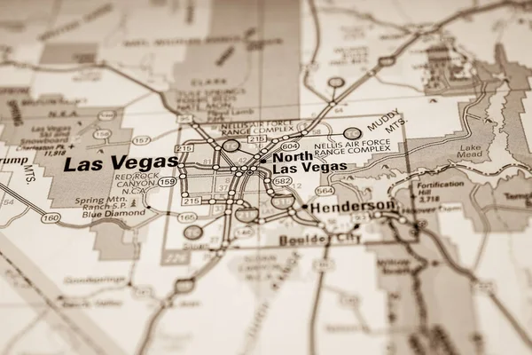 Las Vegas Mappa Usa Sfondo Viaggio — Foto Stock