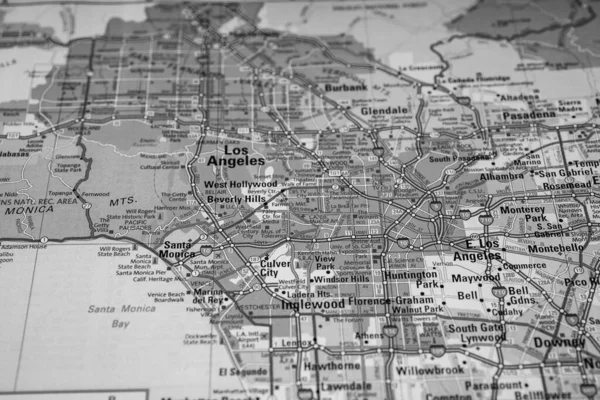 Λος Άντζελες Ηπα Ταξιδιωτικός Χάρτης Φόντο — Φωτογραφία Αρχείου