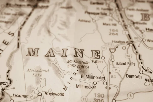 Maine State Map — Stock Photo, Image