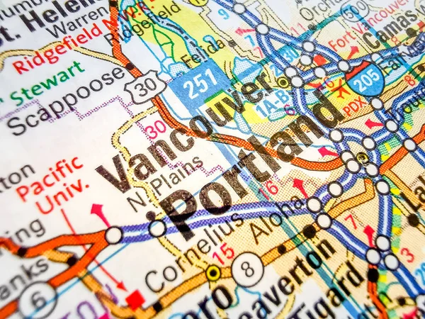 Portland Eua Mapa Fundo — Fotografia de Stock