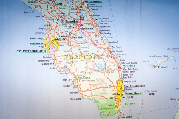Florida Stát Pozadí Mapy Usa — Stock fotografie
