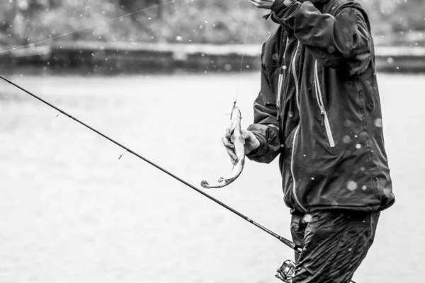 Pêche Brochet Sur Lac Loisirs Pêche — Photo